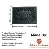 "Hadadezer" Black Antique Iron Wall and Floor Register with Cast Iron Louver 